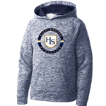 HS304/YST225<br>Youth - PosiCharge Electric Heather Fleece Hooded Pullover