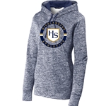 HS204/LST225<br>Womens - PosiCharge Electric Heather Fleece Hooded Pullover