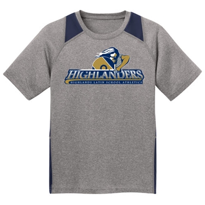 HS303/YST361<br>Youth Heather Colorblock Contender Tee