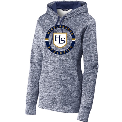 HS204/LST225<br>Womens - PosiCharge Electric Heather Fleece Hooded Pullover