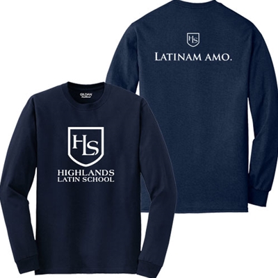 HS302/29BLR<br>Youth - "I Love Latin" Long Sleeved Shirt 50/50